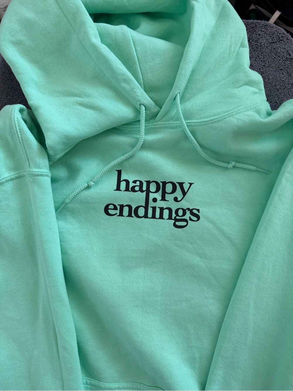 Danny Duncan Lime Green "happy endings" Graphic Hoodie